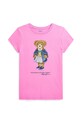 Детская хлопковая футболка Polo Ralph Lauren хлопок розовый 313965154001
