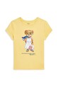 Polo Ralph Lauren tricou de bumbac pentru copii print galben 313965226002