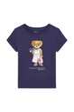 Polo Ralph Lauren t-shirt bawełniany dziecięcy nadruk granatowy 312965226001