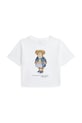Polo Ralph Lauren t-shirt bawełniany dziecięcy nadruk biały 312965155001