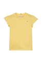 Tommy Hilfiger tricou copii KG0KG07052.128.176.PPYA galben SS25