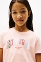 Детская футболка Tommy Hilfiger KG0KG08526.128.176.PPYA розовый