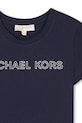 Deklice Otroška kratka majica Michael Kors R30314.86.108 mornarsko modra