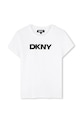 Dkny maglietta per bambini tessuto elasticizzato bianco D62304.156.162