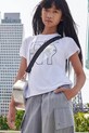 Detské tričko Dkny s elastanom sivá D62305.156.162