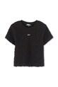 Dkny t-shirt dziecięcy z elastanem czarny D62310.114.150