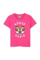Kenzo Kids tricou de bumbac pentru copii print roz K61054.156