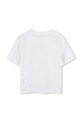 Otroška bombažna kratka majica Kenzo Kids K61055.114.150 bela SS25