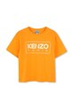Otroška bombažna kratka majica Kenzo Kids Okrogel oranžna K61064.114.150