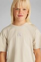 Детская хлопковая футболка Calvin Klein Jeans IG0IG02136.PPYA бежевый