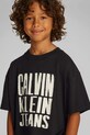 Дитяча бавовняна футболка Calvin Klein Jeans IG0IG02858.PPYA чорний