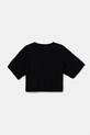 Vans tricou de bumbac pentru copii SALTON RELAX CROP VN000P5RBLK1 negru SS25