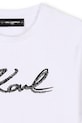 Karl Lagerfeld tricou de bumbac pentru copii alb Z30485.156.162