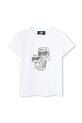 Karl Lagerfeld tricou copii imprimeu alb Z30489.86.108