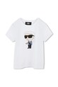 Дитяча бавовняна футболка Karl Lagerfeld бавовна білий Z30491.86.108