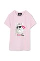 Дитяча бавовняна футболка Karl Lagerfeld бавовна рожевий Z30491.156.162