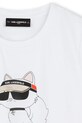 Девочка Детская хлопковая футболка Karl Lagerfeld Z30492.114.150 белый