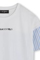 Дівчинка Дитяча бавовняна футболка Karl Lagerfeld Z30493.114.150 блакитний