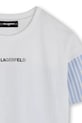 Fete Karl Lagerfeld tricou de bumbac pentru copii Z30493.114.150 albastru