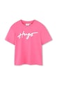 HUGO tricou de bumbac pentru copii print roz G00390.114.150