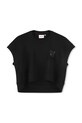 HUGO tricou de bumbac pentru copii G00398.114.150 negru SS25
