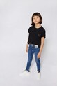 HUGO tricou de bumbac pentru copii uni negru G00398.162.174