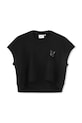 HUGO tricou de bumbac pentru copii G00398.162.174 negru SS25