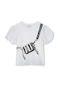 Otroška bombažna kratka majica Marc Jacobs Okrogel bela W60464.86.108