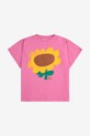 Bobo Choses t-shirt bawełniany dziecięcy Sunflower 125AC009 różowy SS25