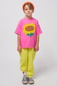 Bobo Choses t-shirt bawełniany dziecięcy Sunflower różowy 125AC009