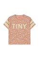 Otroška bombažna kratka majica Tinycottons GARDEN TEE SS25.018 oranžna SS25
