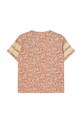 Deklice Otroška bombažna kratka majica Tinycottons GARDEN TEE SS25.018 oranžna