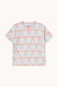 Tinycottons tricou de bumbac pentru copii BOWS TEE pastel blue cu modele albastru SS25.026