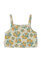 Deklice Otroški top Tinycottons FLOWERS TOP SS25.040 bež