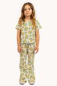 Otroška kratka majica Tinycottons FLOWERS TEE bež SS25.042