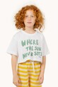 Otroška bombažna kratka majica Tinycottons THE SUN GRAPHIC CROP TEE SS25.092 bež