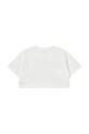 Deklice Otroška bombažna kratka majica Tinycottons THE SUN GRAPHIC CROP TEE SS25.092 bež