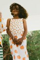 Otroški top Tinycottons APPLES STRAP TOP Z elastanom bež SS25.344
