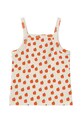 Dziewczynka Tinycottons top dziecięcy APPLES STRAP TOP SS25.344 beżowy