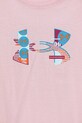 Dziewczynka Under Armour t-shirt dziecięcy Big Logo Fill SS 1389769 różowy