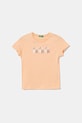 United Colors of Benetton t-shirt bawełniany dziecięcy nadruk pomarańczowy 3I1XC10MZ.G.Seasonal