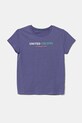 United Colors of Benetton tricou de bumbac pentru copii print violet 3I1XC10MZ.G.Seasonal