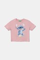United Colors of Benetton t-shirt bawełniany dziecięcy nadruk różowy 35RYC10MV.G.Seasonal