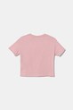 United Colors of Benetton t-shirt bawełniany dziecięcy 35RYC10MV.G.Seasonal różowy SS25
