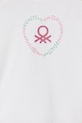 Fete United Colors of Benetton tricou de bumbac pentru copii 3I1XG10HU.P.Seasonal alb