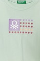 Κοριτσίστικα Παιδικό βαμβακερό μπλουζάκι United Colors of Benetton 3I1XG10HU.P.Seasonal πράσινο