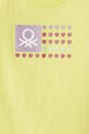 Fete United Colors of Benetton tricou de bumbac pentru copii 3I1XG10HU.P.Seasonal verde