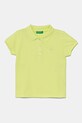 United Colors of Benetton tricou polo copii fixat verde 3WG9G300A.P.Season.PPYA