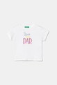 United Colors of Benetton tricou de bumbac pentru copii print alb 3I1XG10J2.P.Seasonal