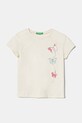 United Colors of Benetton tricou de bumbac pentru copii print bej 3I1XG10J2.P.Seasonal